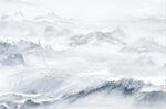 简约客厅新中式山水背景墙