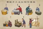 米粉制作流程背景墙