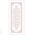 仿古边框洋花线雕门花精雕图单线