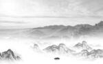 中式 最新山水墙画 TIf分层