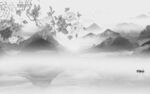 人气中式风山水画 Tif分层