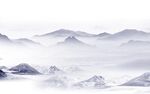 水墨新山水背景墙 Tif分层