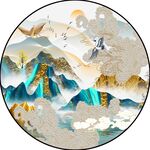 新中式圆形装饰画