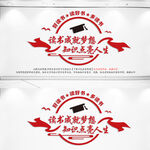 读书成就梦想阅读文化墙