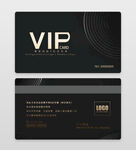 黑色高端商务VIP会员卡