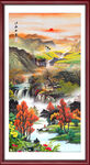 竖幅山水画