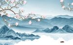 别墅新山水中式画 TIf分层