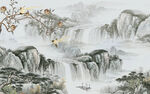 国画爆款山水画 tif分层图