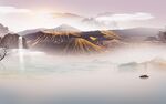 简约 新上架山水画 tif分层