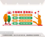 学校三风一训标语文化墙