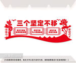 三个坚定不移文化墙