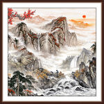 泰山风景画