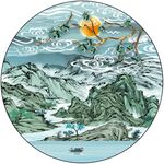新中式圆形装饰画 