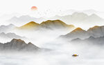 新中式水墨山水画