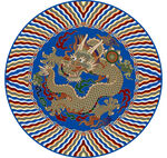 龙中式传统纹样装饰花边背景底纹