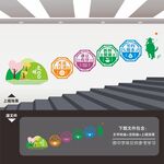 食堂餐厅楼梯楼道文化墙