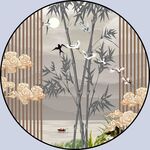 新中式圆形装饰画