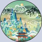 新中式圆形装饰画