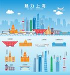 上海地标建筑剪影