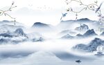 最新 意境中式山水 tif分层
