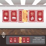 企业学校食堂餐厅文化标语展板