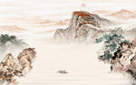 现代简约风山水画 TIf分层