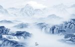 新中式意境水新画 Tif分层