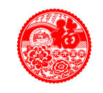 花开富贵窗花剪纸