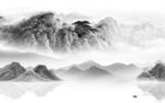 新款灰色爆款山水 tif分层