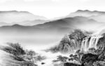 爆款 现代新品山水 Tif分层