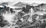 新款中式大气山水 Tif分层
