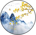 新中式水墨花鸟山水画