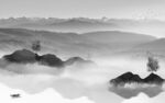 爆款灰色高清山水 TIf分层