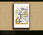 欧式古典抽象色块装饰画