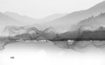 中国风意境灰色山水 tIf分层