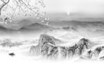 高清 高雅灰山水画 Tif分层