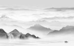 大气新山水灰色画 TIF分层