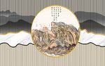 新中式背景墙 