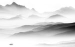别墅大气灰山水画 tiF分层