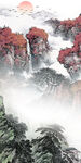 无框画玄关新款山水 TIf分层