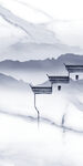 意境简约玄关山水 Tif分层