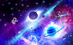 紫色唯美星空
