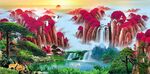 迎客松山水