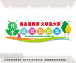 宿舍是我家 文明靠大家