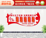 强化五个引领文化墙