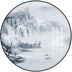 圆形山水画