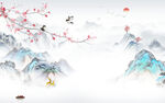 大气简约新山水画 Tif分层