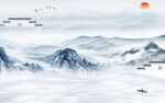 中国风新高档山水画 TIF分层
