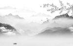 中式新人气山水画 Tif分层
