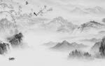 新款最新山水框画 Tif分层